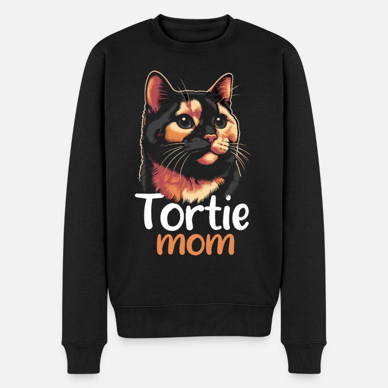 Chat Tortie - Pull Premium bio Homme - noir