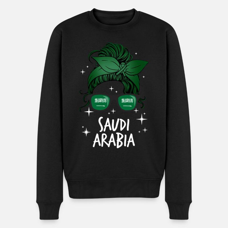 Saudi-Arabien - Männer Premium Bio Pullover - Schwarz