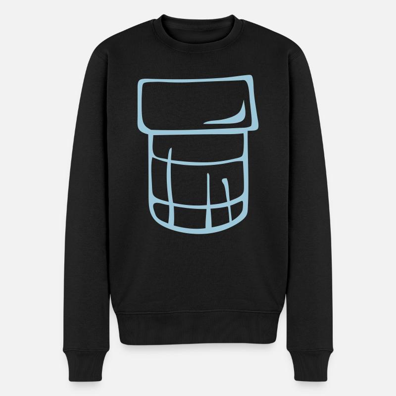Schweizisk yoghurt i lille 0 - Økologisk premium-sweatshirt til mænd - sort