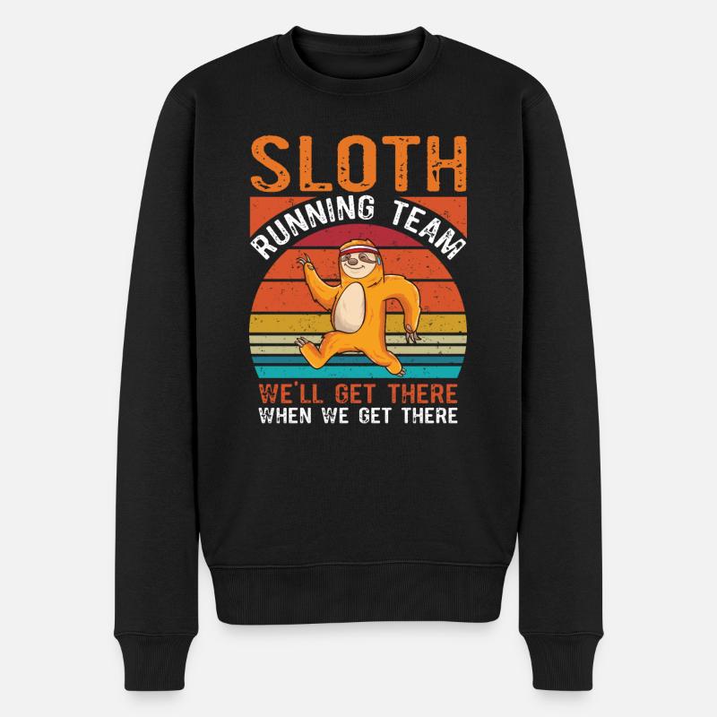 Sloth Running Team - Pull Premium bio Homme - noir