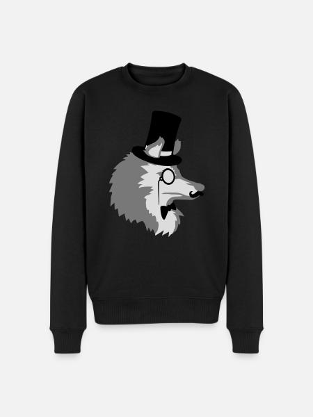 Sir Wolf Gentlemen Cylinder - Men's Premium Organic Jumper - black