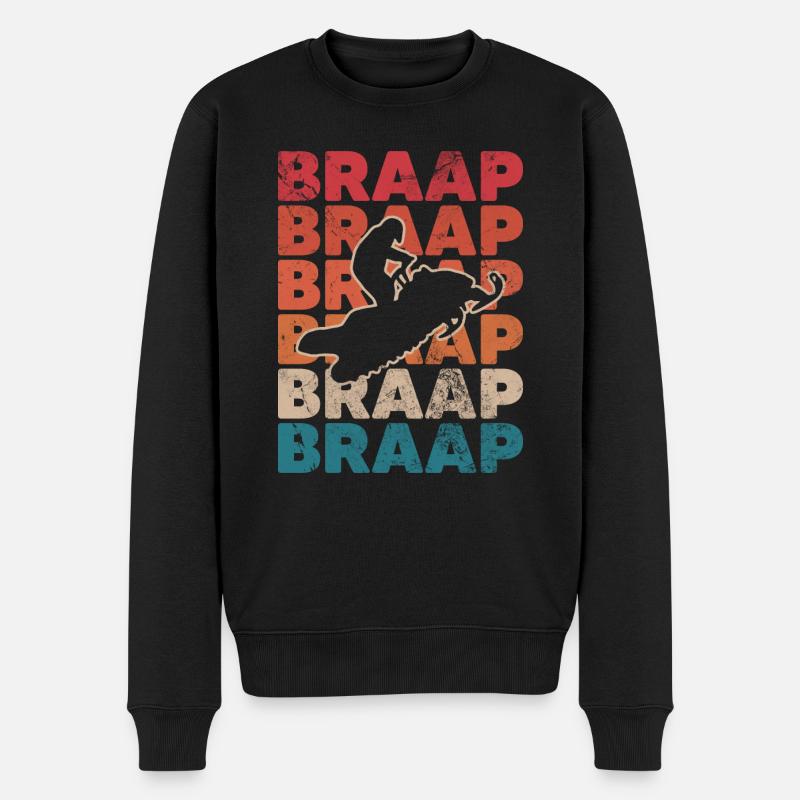 Braap Pilote de moto - Pull Premium bio Homme - noir
