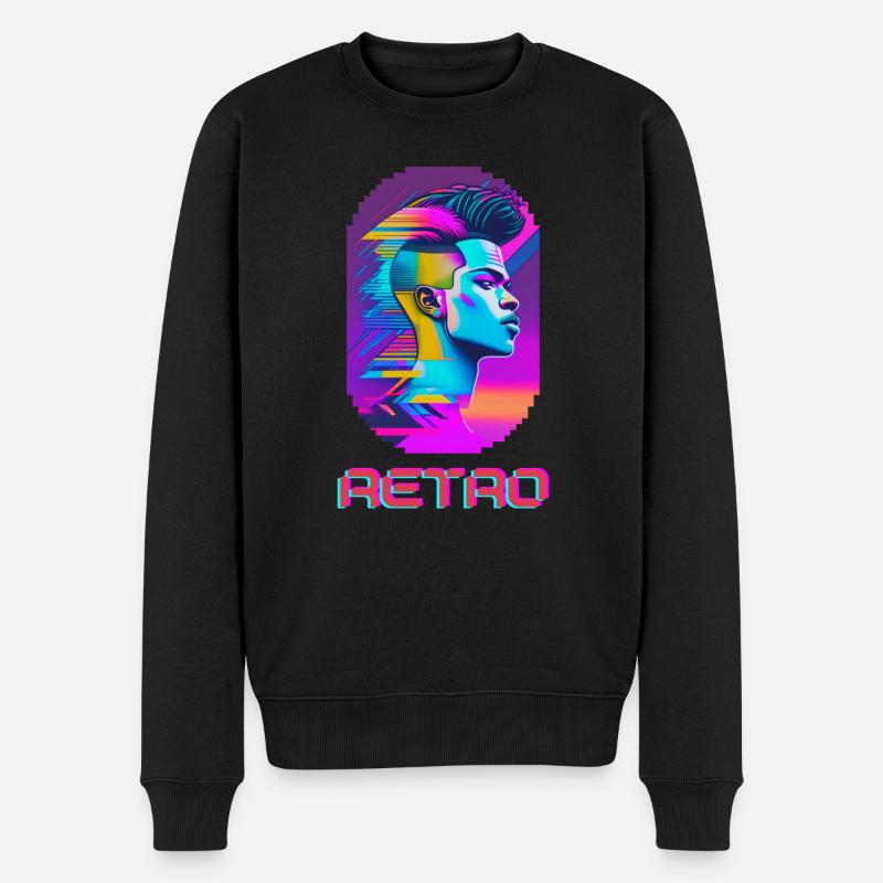 Rétro Punk - Pull Premium bio Homme - noir