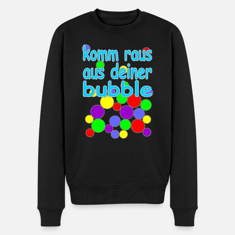 bubble deutsche Version Nr.2 - Männer Premium Bio Pullover - Schwarz