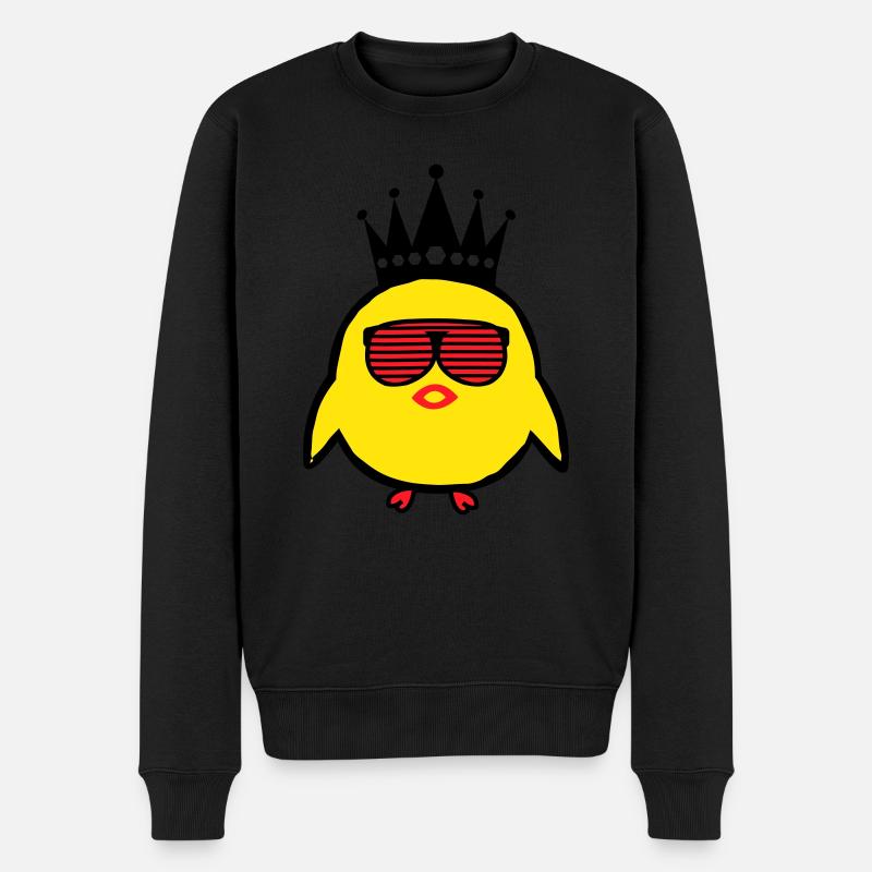 king kücken - Männer Premium Bio Pullover - Schwarz