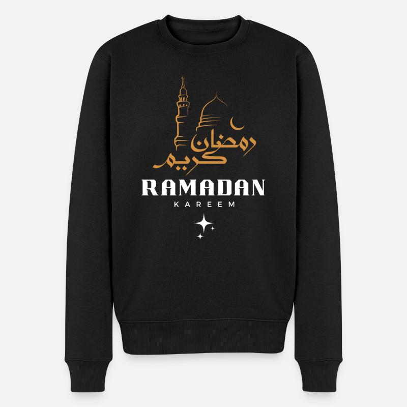 Ramadan Mubarak - Männer Premium Bio Pullover - Schwarz