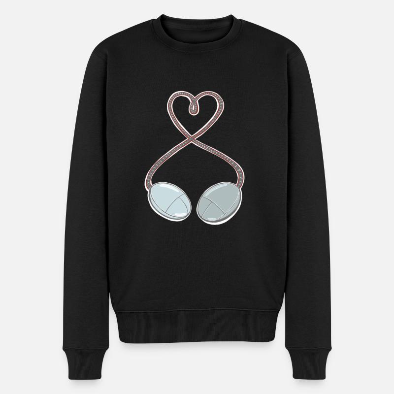 PC - Mouse - Games - Computer Mouse - Men's Premium Organic Jumper - black