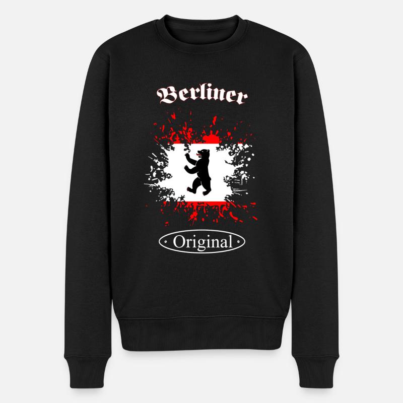 Berliner Original - Männer Premium Bio Pullover - Schwarz