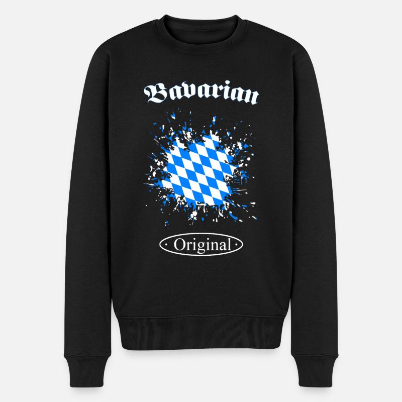 Bayern - Bavaria - Männer Premium Bio Pullover - Schwarz