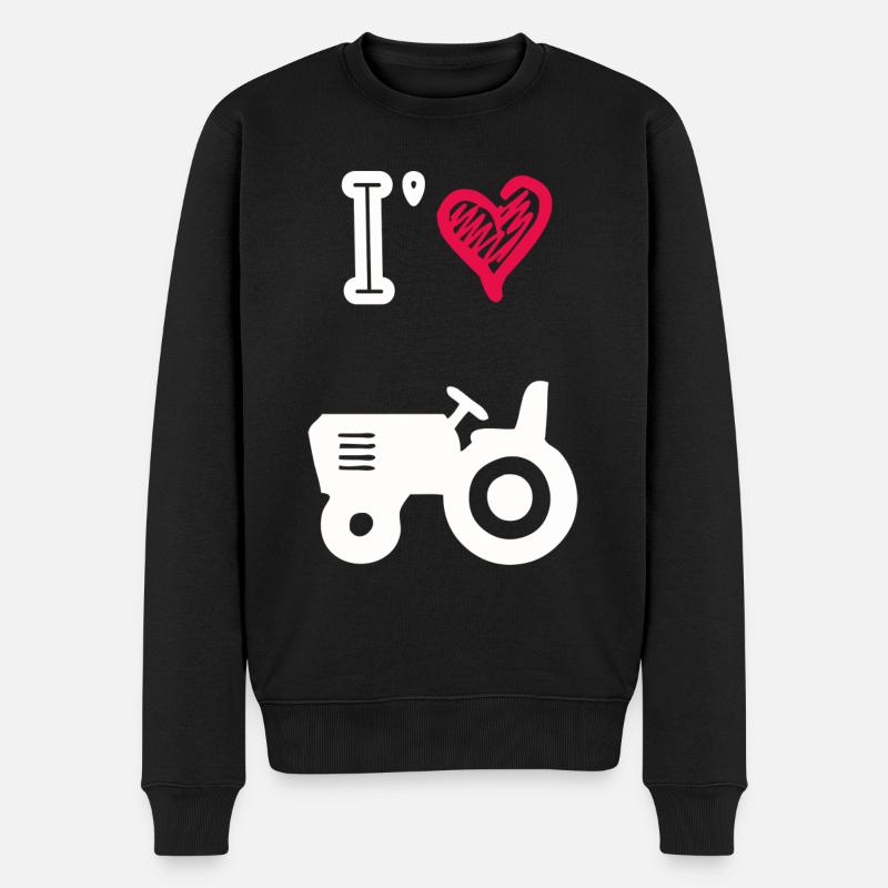 J’aime les tracteur - Pull Premium bio Homme - noir