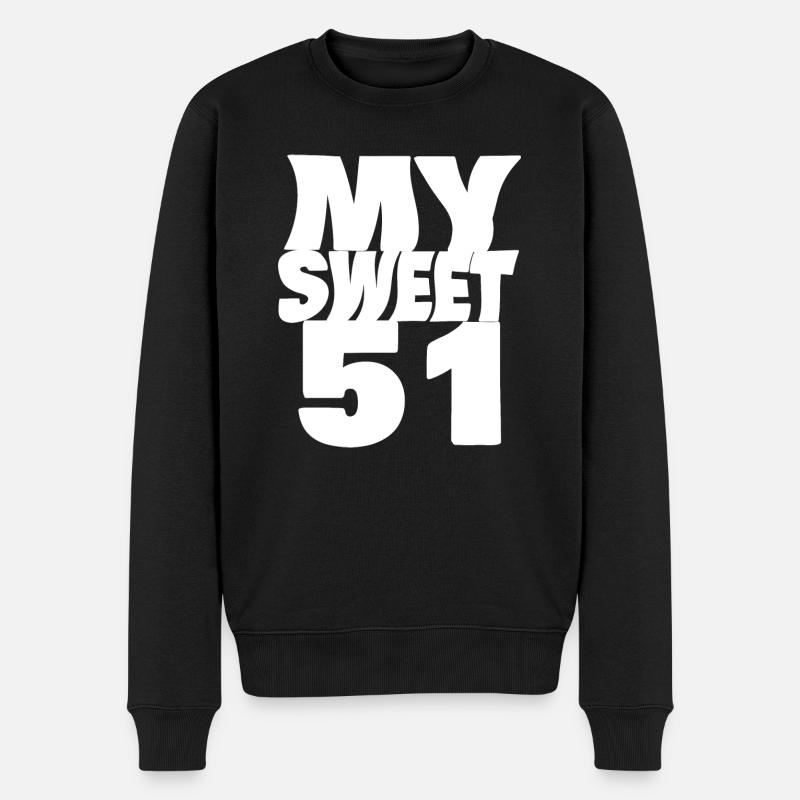 51 - Männer Premium Bio Pullover - Schwarz