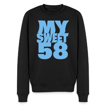 Sweet 58 - Men's Premium Organic Jumper - black - Front - Nico (187cm)
