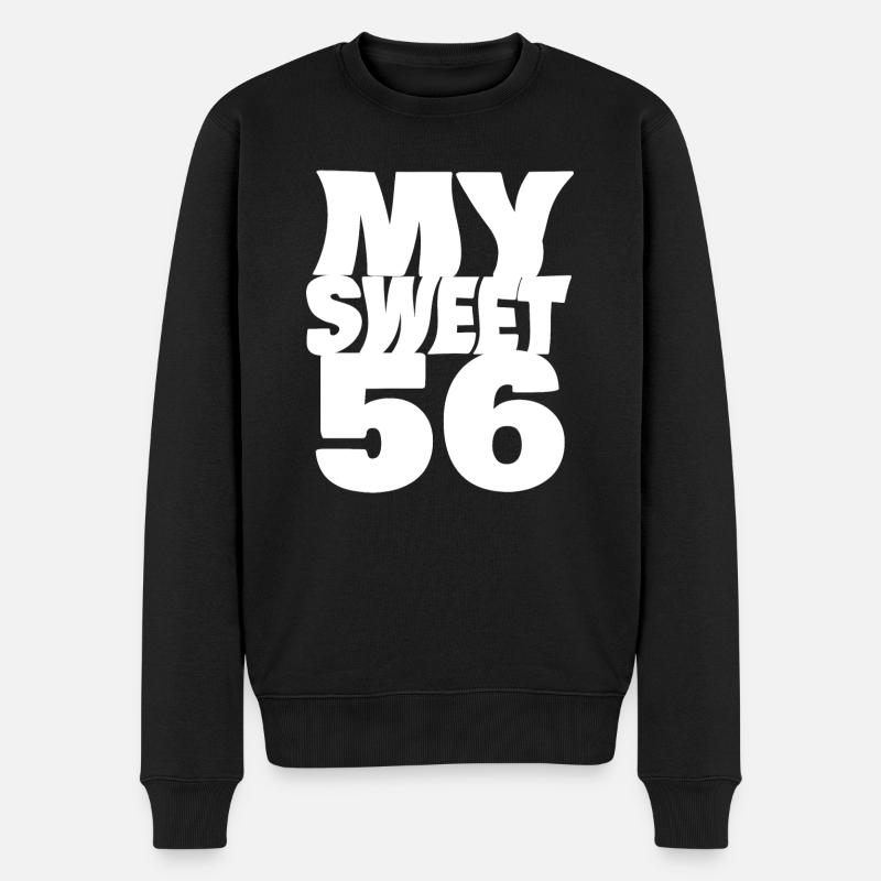 56 - Männer Premium Bio Pullover - Schwarz
