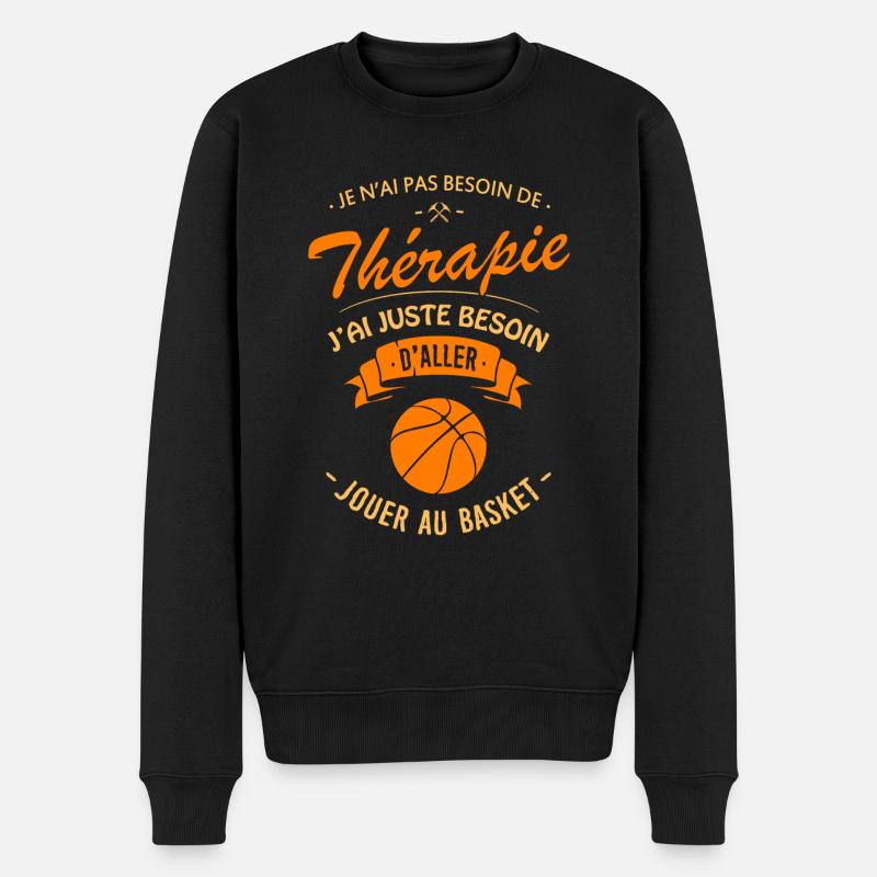 T-shirt Thérapie Basket - Pull Premium bio Homme - noir