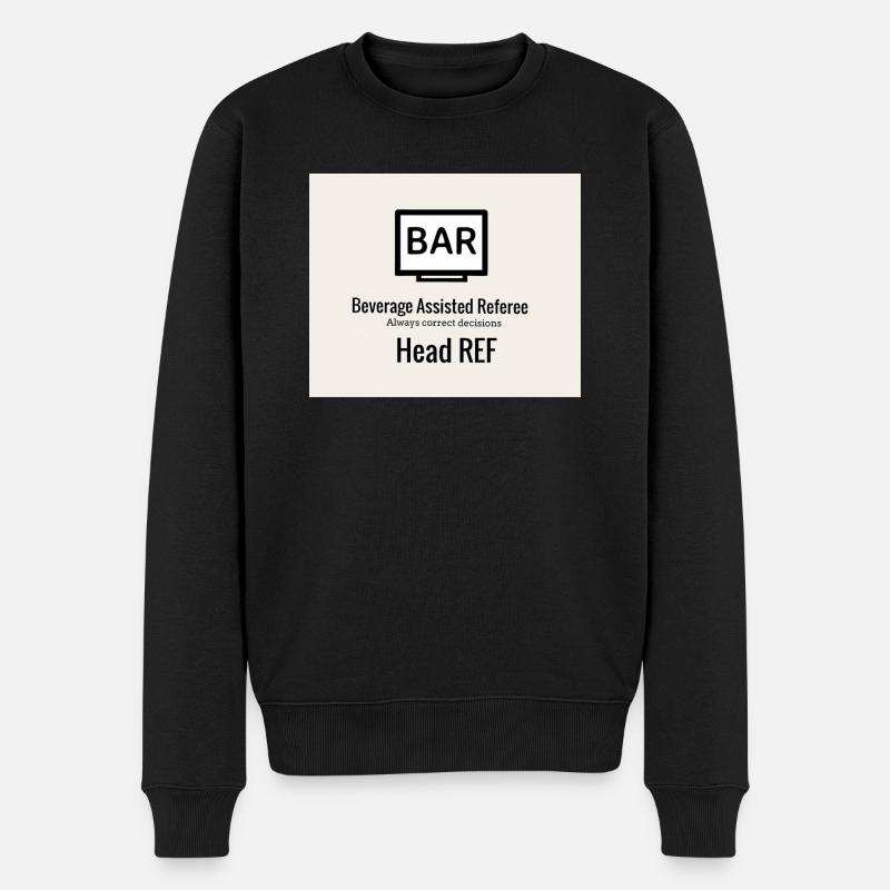 BAR Head REF - Men's Premium Organic Jumper - black