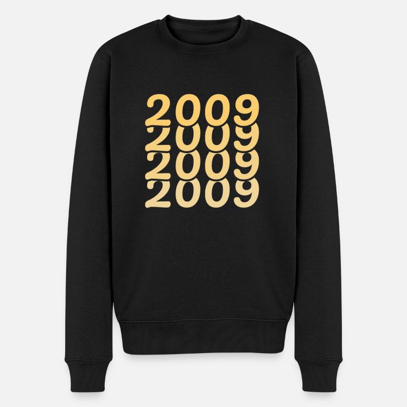 Geburtsjahr 2009 - Männer Premium Bio Pullover - Schwarz
