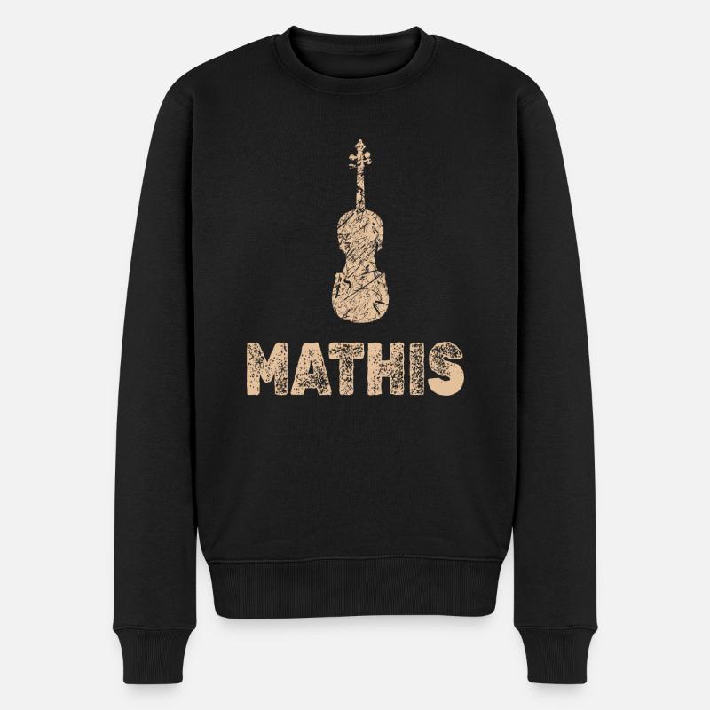 Mathis en alto - Pull Premium bio Homme - noir