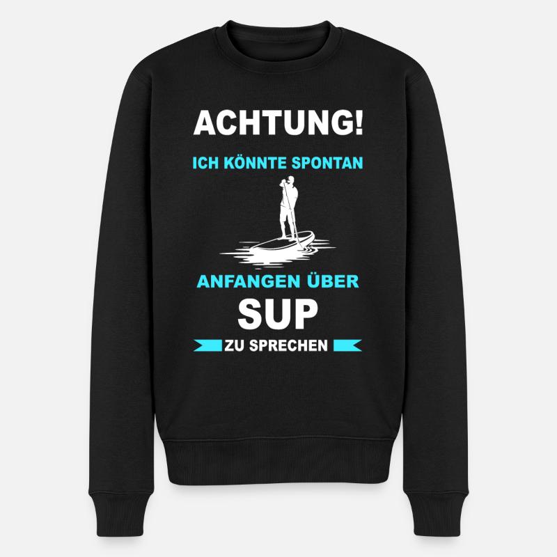 Stand Up Paddle SUP Wassersport Paddeln Paddler - Männer Premium Bio Pullover - Schwarz