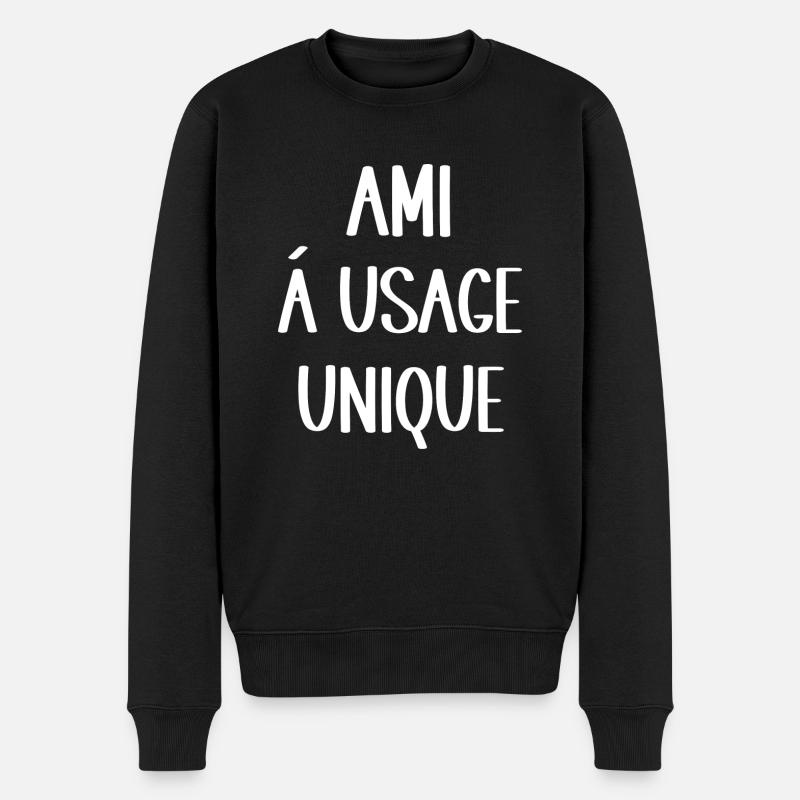 ami à usage unique - Pull Premium bio Homme - noir