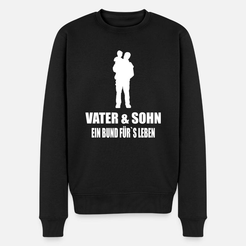 Papa - Männer Premium Bio Pullover - Schwarz