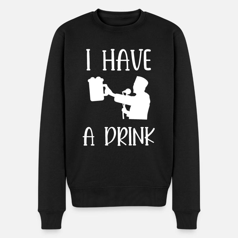 I have a drink - Pull Premium bio Homme - noir
