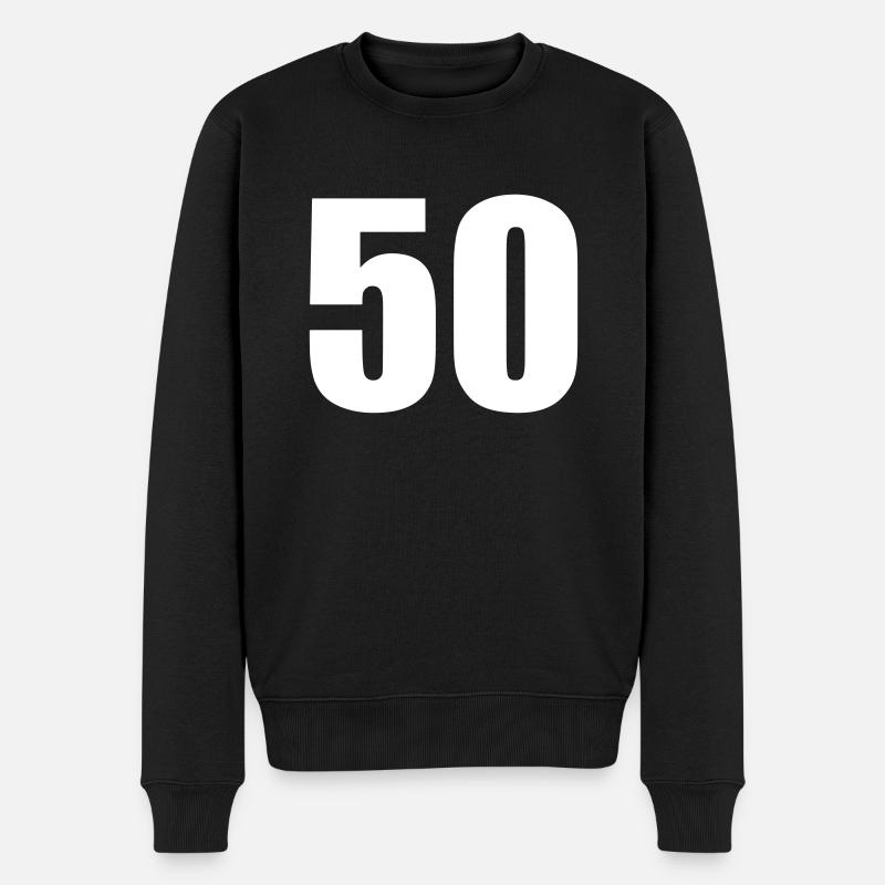 50 - Männer Premium Bio Pullover - Schwarz