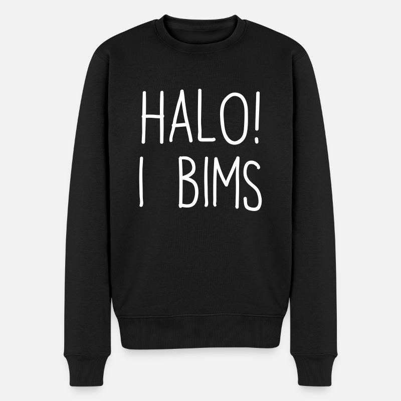 HALO! I BIMS - Männer Premium Bio Pullover - Schwarz