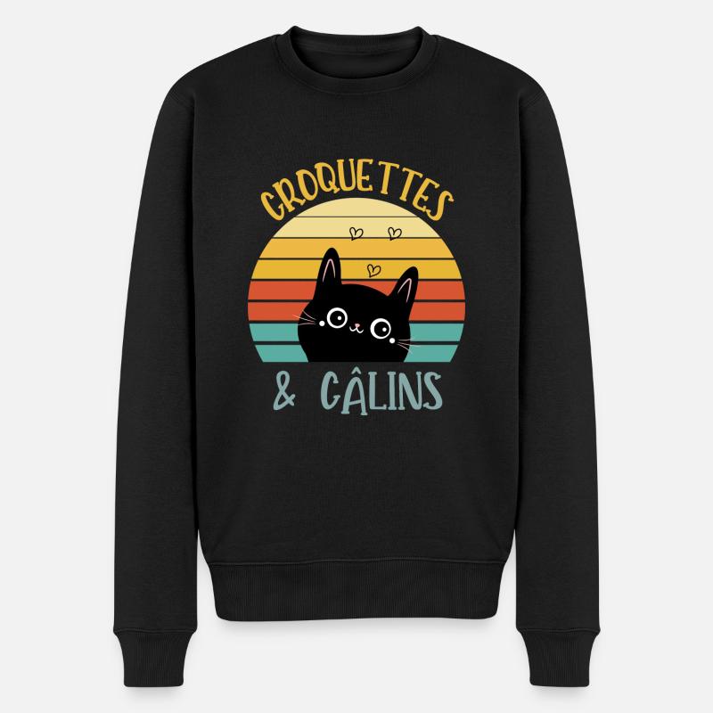 croquettes et câlins - Pull Premium bio Homme - noir