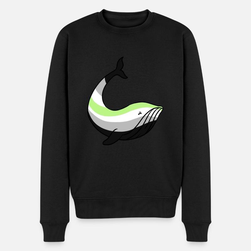 Agender Whale Agender Pride - Pull Premium bio Homme - noir