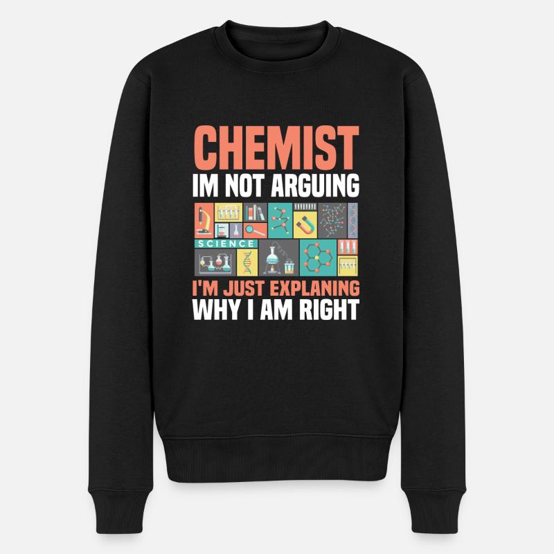 Chemie Lehrer - Männer Premium Bio Pullover - Schwarz
