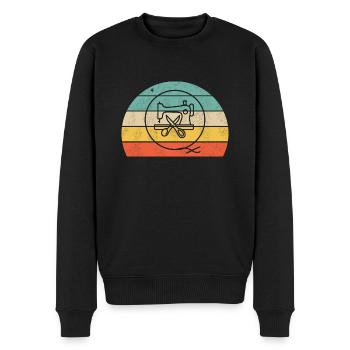 Design de couture pour couturière - Pull Premium bio Homme - noir - Devant - Nico (187cm)