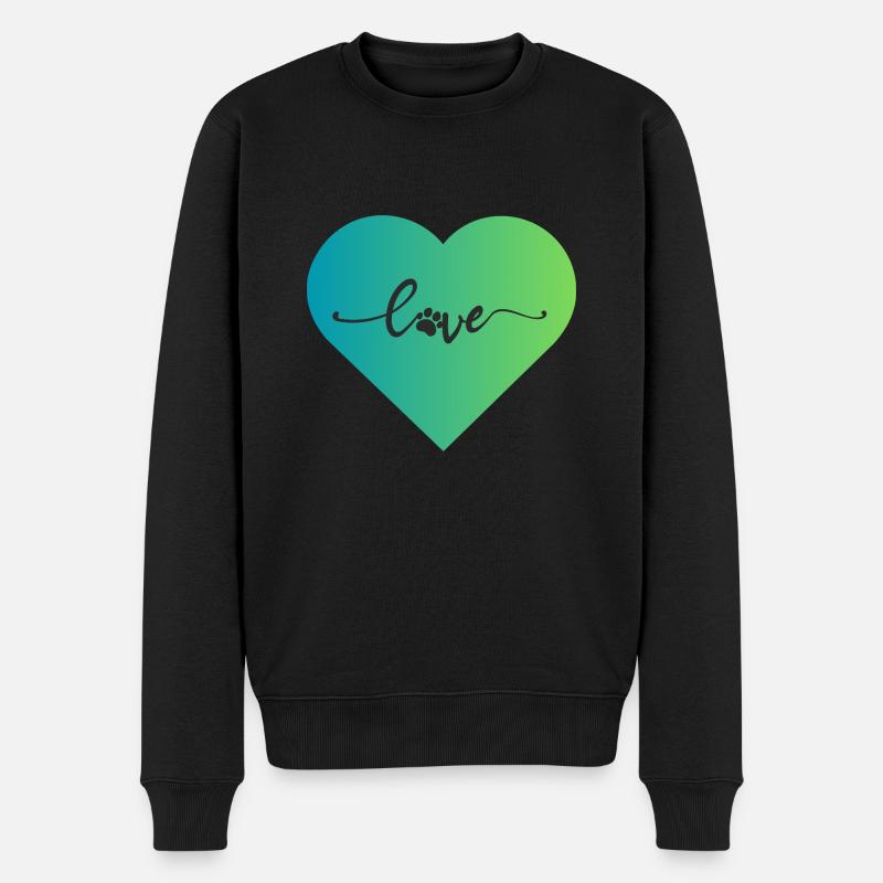 Chien Chiens Amour du chien - Pull Premium bio Homme - noir