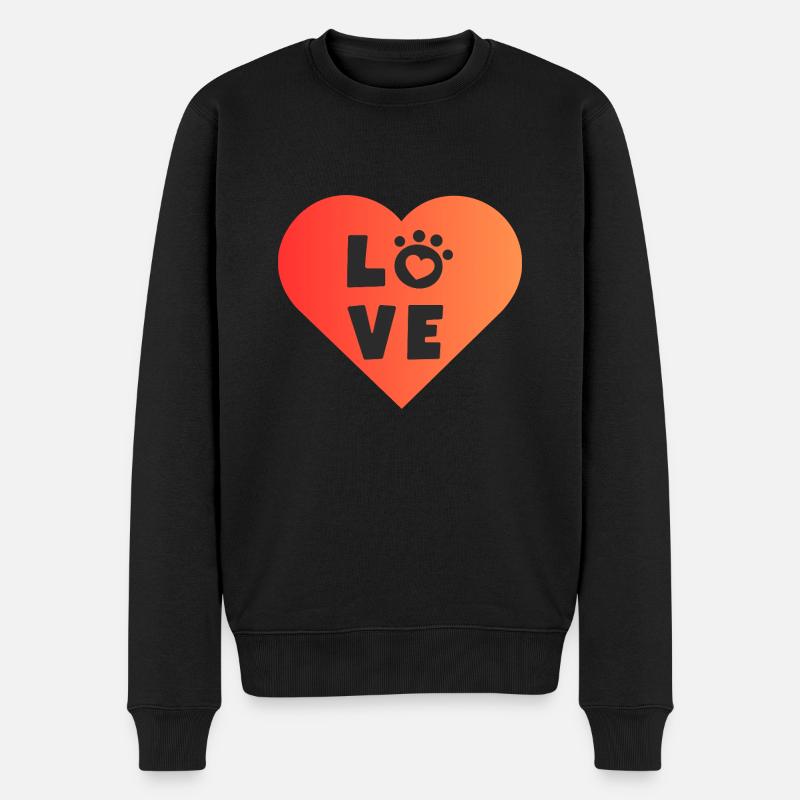 Chien Chiens Amour du chien - Pull Premium bio Homme - noir