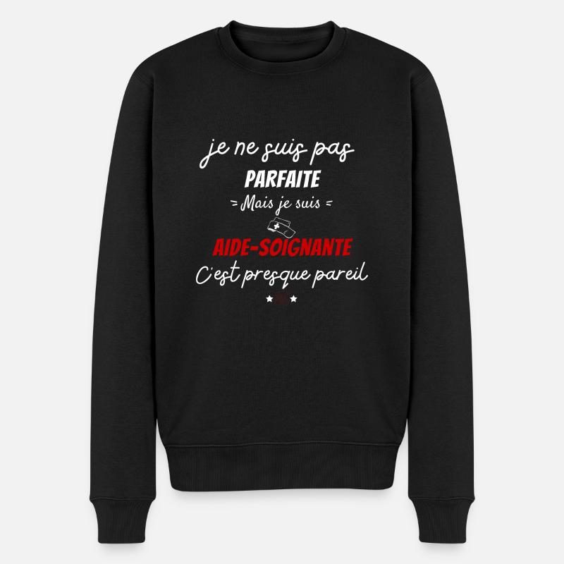 Nicht perfekter Pfleger Geschenk Pfleger - Männer Premium Bio Pullover - Schwarz