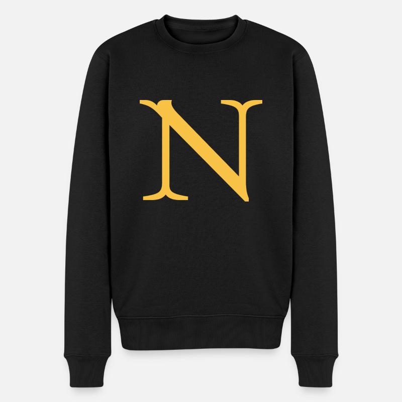 N - Männer Premium Bio Pullover - Schwarz