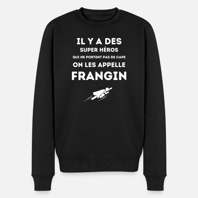Frangin super héros - Pull Premium bio Homme - noir