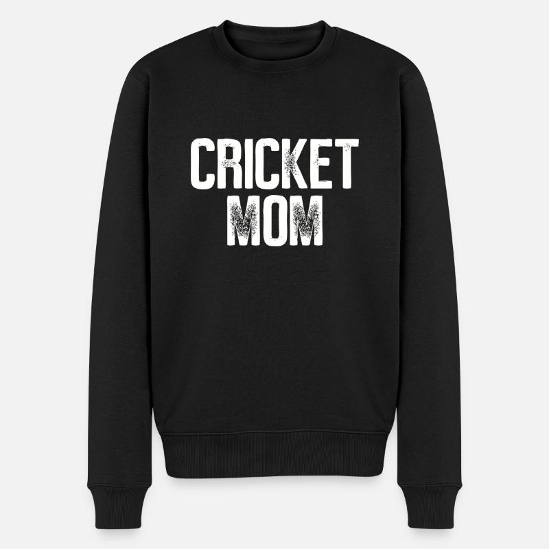 Cricket Mom - Männer Premium Bio Pullover - Schwarz