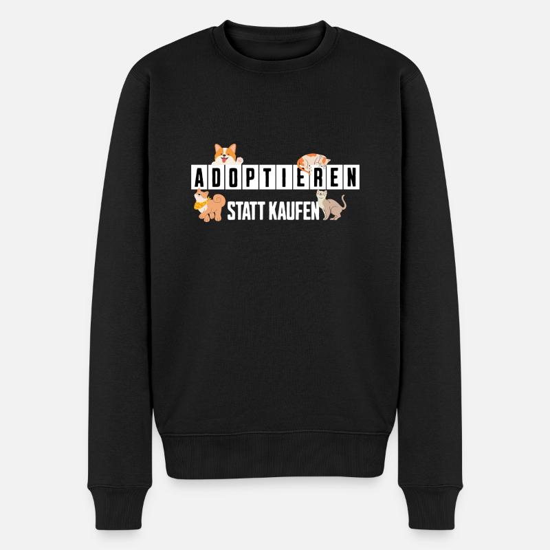 Ein Zuhause für jedes Tier - Männer Premium Bio Pullover - Schwarz