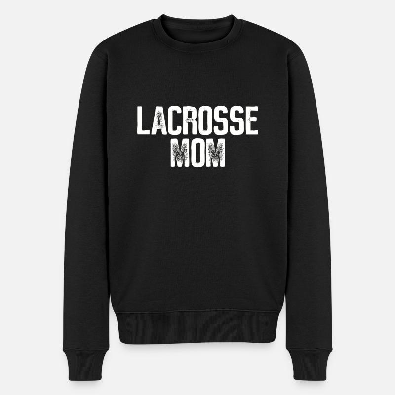 Lacrosse Mama - Männer Premium Bio Pullover - Schwarz