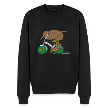 Kiwi Früchtchen Pazifik - Männer Premium Bio Pullover - Schwarz - Vorne - Nico (187cm)