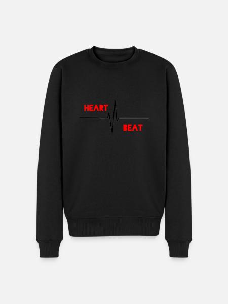 Heart beat - Men's Premium Organic Jumper - black