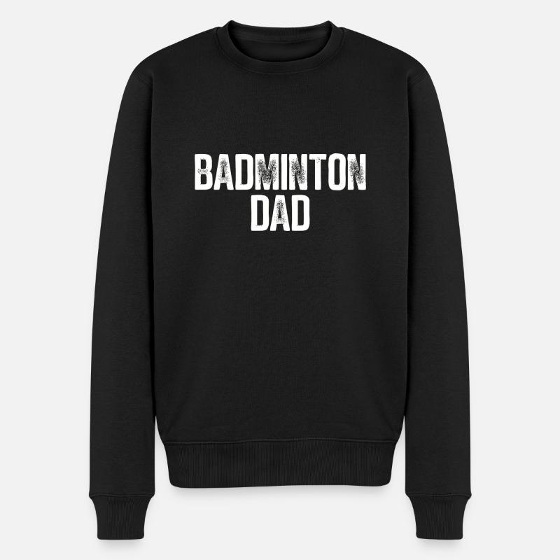 Papa de badminton - Pull Premium bio Homme - noir