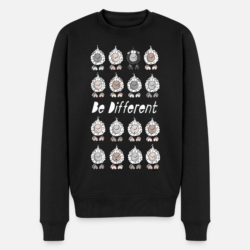 Be Different Moutons - Pull Premium bio Homme - noir