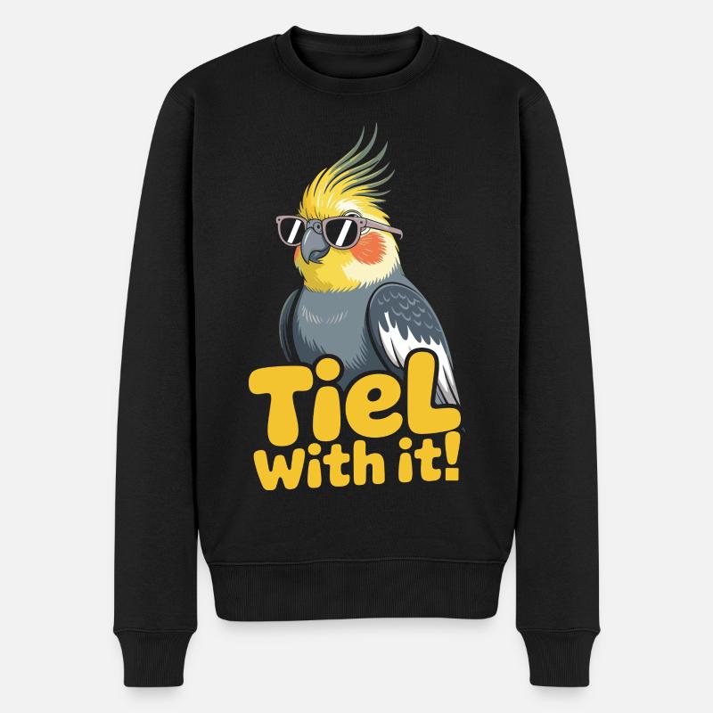 Calopsitte Perruche Humour Oiseau - Pull Premium bio Homme - noir