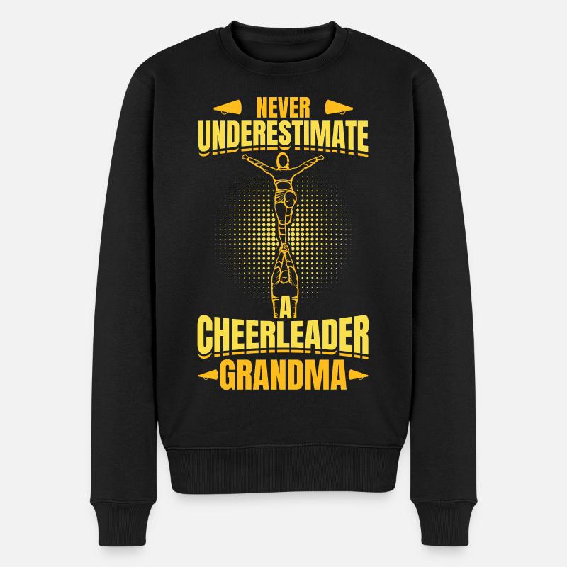 Cheerleader Großmutter - Männer Premium Bio Pullover - Schwarz