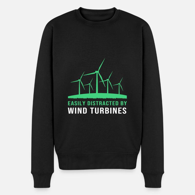 Énergie éolienne Éolienne Énergie éolienne - Pull Premium bio Homme - noir