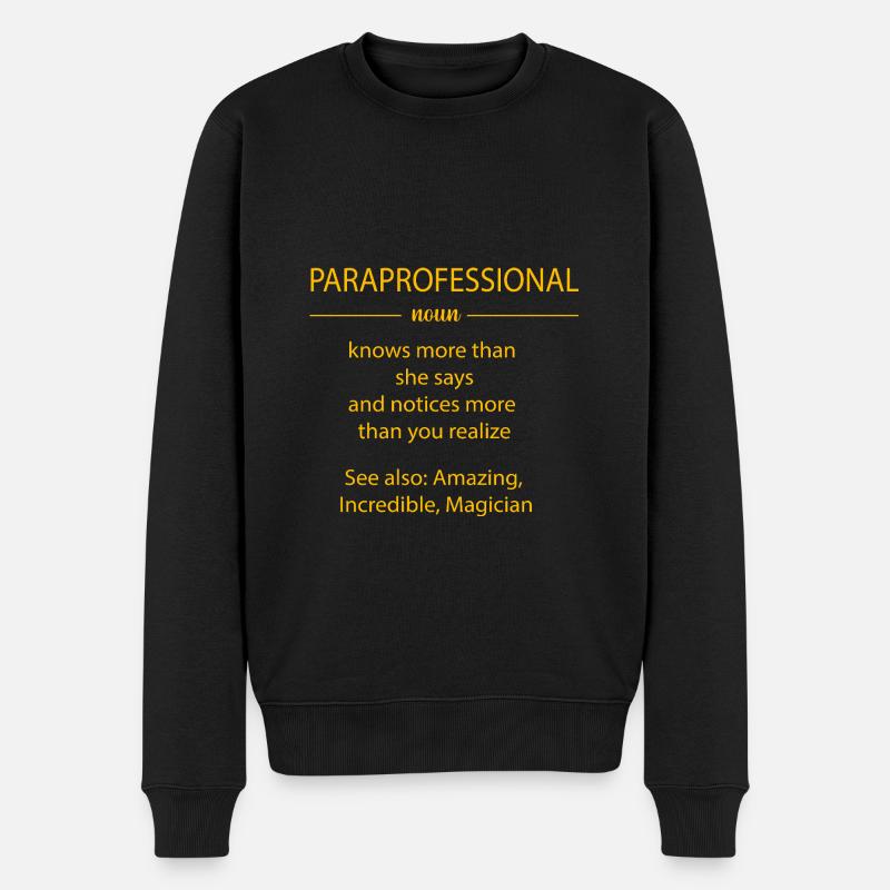 Lehrerassistent Paraprofessional Paraeducator - Männer Premium Bio Pullover - Schwarz