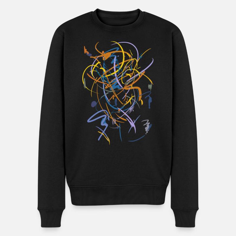 Abstrait - Pull Premium bio Homme - noir