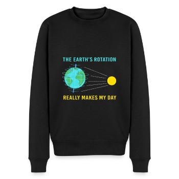 Earth Day - Männer Premium Bio Pullover - Schwarz - Vorne - Nico (187cm)
