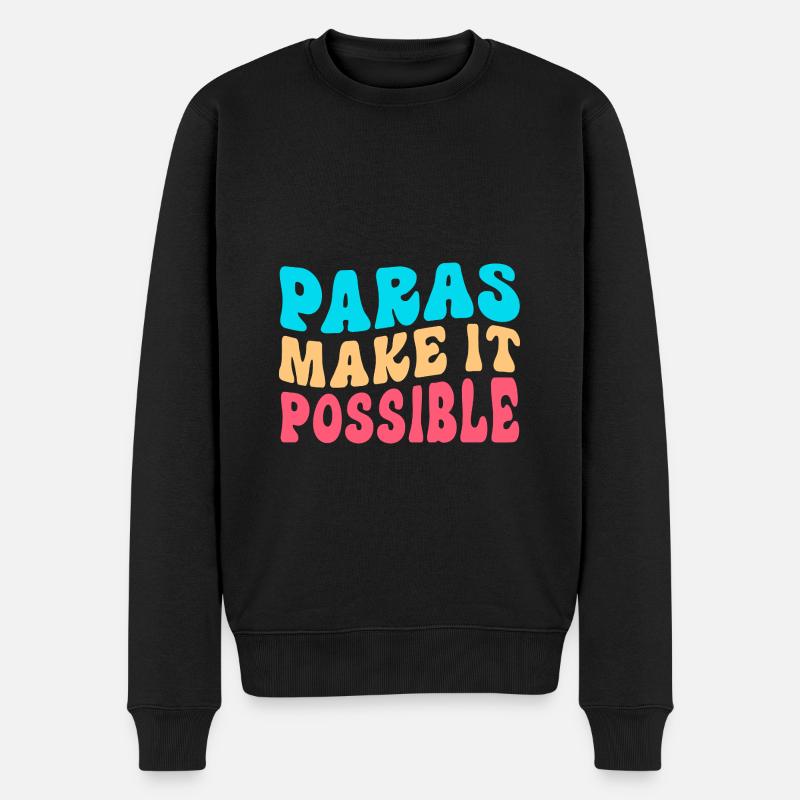 Paraprofessional Paraeducator Lehrerassistent - Männer Premium Bio Pullover - Schwarz